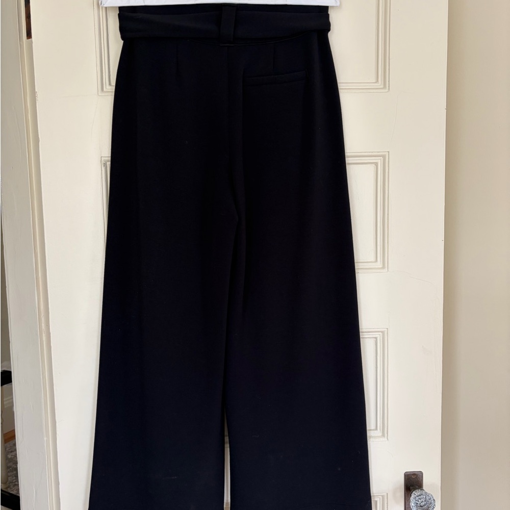 Spanx Elegant Belted Black Wide-Leg Pants - Picture 4 of 5
